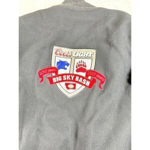 Vtg DeLONG Coors Light Big Sky Bash 80% Wool Varsity Jacket USA Black XL